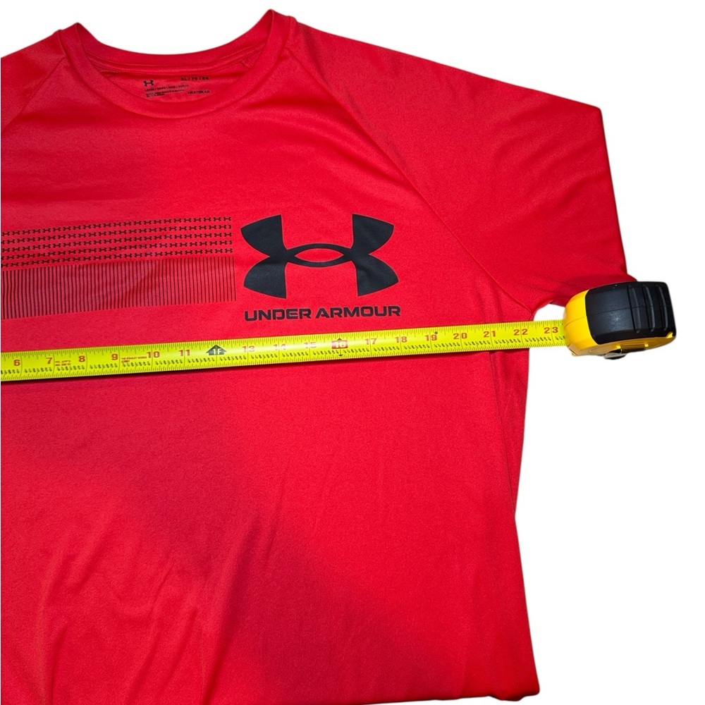 Under Armour Men's UA Tech Textured Performance T-Shirt in Red Size XL - Picture 8 of 9